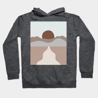 Boho Abstract Art Landscape Sunset Mountains Design Hoodie